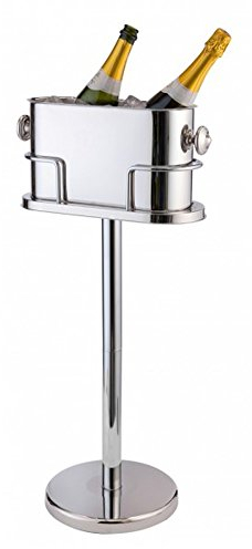 Beaumont Double Wine Champagne Ice Bucket & Stand - Cooler Bucket for Parties, Cold Drinks, Bars CZ457