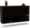 Dekati Sideboard Pembroke Pines hängend (136x77x35cm) Korpus anthrazit matt - Front Hochglanz Schwarz - Push to Open - Leichtlaufschienen