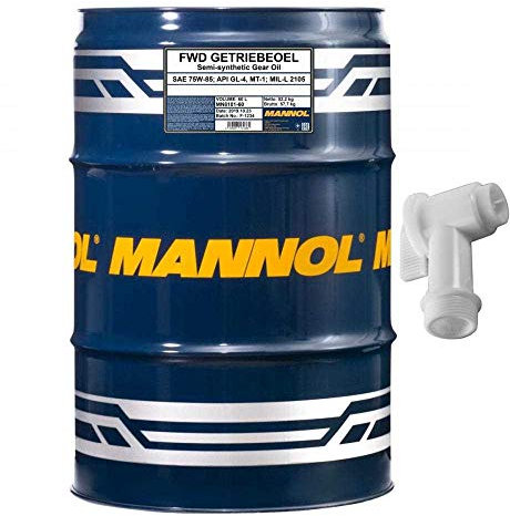 60 L MANNOL FWD Getriebeöl 75W-85 Öl Handschaltgetriebe API GL-4 MT-1 inkl. Auslaufhahn SAE 75W-85API
