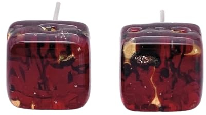 Ohrstecker, versilbert, Muranoglas, 0,8 cm Durchmesser, inkl. Geschenkbox und Echtheitszertifikat