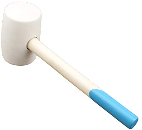 VILLCASE Kids Mallet Toy Kids Hammer Wood Toy Wooden 16oz Double-Sided Hammer Large Wood Handle Hammer para Construccion Wooden Handle Rubber Hammer