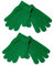 WESTEND CHOICE Kids Gloves 2 Pairs Boys Girls Winter Warm Magic Gloves Children's Stretch Unisex School Knitted Gloves Age 3-7 (Green)