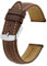 BISONSTRAP Uhrenarmband 20mm, Vintage Leder Ersatz Armband, Dunkel Braun/Beige Faden