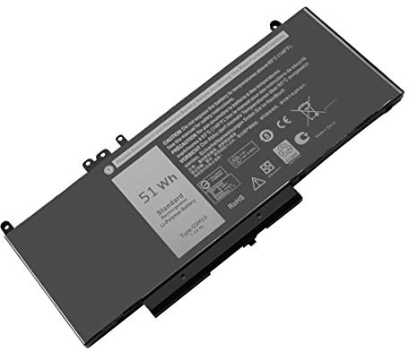Exmate 7.4V 51Wh Laptop-Akku G5M10 WYJC2 für Dell Latitude E5450 E5550(Nicht Kompatibel mit 62Wh)