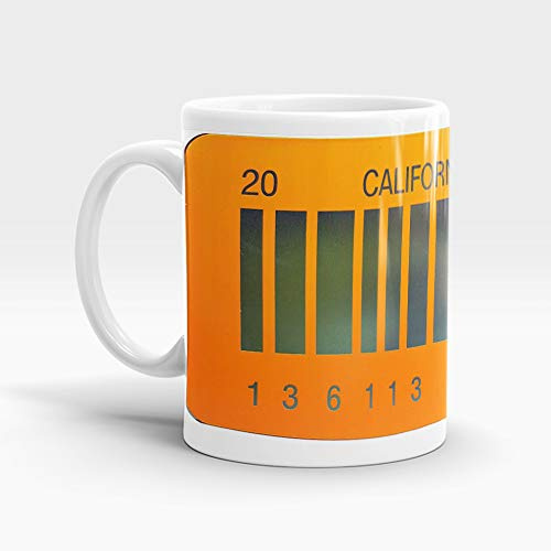 Coffee Cup Mug Back to The Future 2015 Delorean DMC-12 Number Plate Funny Novelty Gifts Anniversary Him Her Mother Father