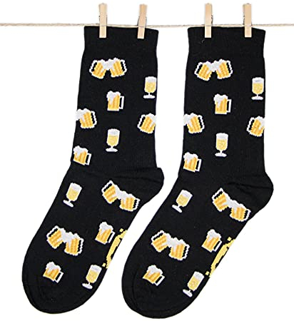 Roits Herren Lustige Bier Schwarze Socken 41-46 - Bunte Witzige Socken, Odd Fun Socks