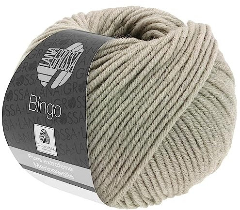 LANA GROSSA Bingo | Extrafeine Merinowolle waschmaschinenfest und filzfrei | Handstrickgarn aus 100% Schurwolle (Merino extrafein) | 50g Wolle zum Stricken & Häkeln | 80m Garn FB 746
