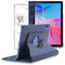 ebestStar - Cover per Huawei MatePad 10.4 (2022, 2020), Custodia Protezione Rotazione 360, Pelle PU, Blu scuro + Vetro Temperato