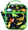Kasgo Lunch Bag for Kids, Cute Insulated Lunch Box Bag for Boys and Girls Toddler Packed Lunch Cooler Bag with Water Bottle Holder for School Picnic, Black Dinosaur