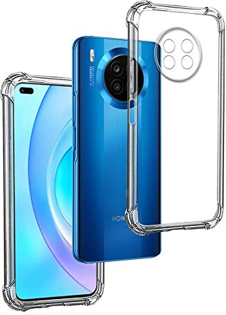 REY Coque Anti-Shock pour Honor 50 Lite - Honor X20, TPU Transparent en Silicone Antichoc