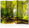 murando Akusticher Raumteiler Natur Foto Paravent 225x172 cm beidseitig auf Vlies-Leinwand Bedruckt Akustikschaum Trennwand Spanische Wand Sichtschutz Home Office Wald c-B-0354-z-c