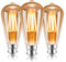 EXTRASTAR B22 ST64 Vintage LED Bulbs, 4W Bayonet Light Bulb, 33W Equivalent, 360LM, 2200K Warm White, Amber Retro Style Energy Saving Filament Decorative Bulbs, No Dimmable, Pack of 3