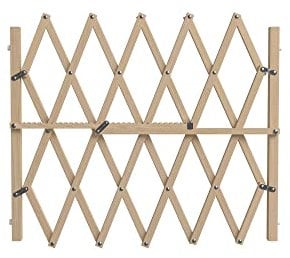 NORDLINGER Pro Barrière Press'fix à Pression Extensible en Bois Brut - 65-104 x H.83 cm