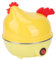 Omabeta Hervidor de huevos eléctrico, forma de gallina, duradero, 7 huevos, hervidor de huevos rápido con taza medidora para el desayuno (#1)