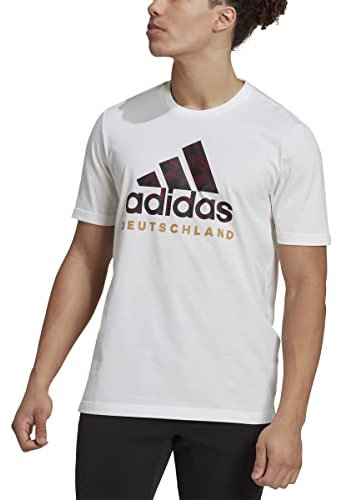 adidas Herren Deutschland 2022 DNA Graphic Tee, weiß / schwarz, M
