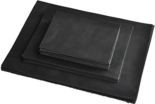 Lederreste - Vorgeschnittene DIY Blätter für Handwerk und Hobby in verschiedenen Größen. Crazy Horse gewachstes Leder (Schwarz, A4 21 x 29.7 cm)