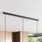 Lightstock SLIM RECTANGLE, rechteckiger Baldachin für Lampe mit 3 Kabelauslässen (L 110 x H 3.0 x B 2.5 cm), SCHWARZ, ideal für Esstisch, inkl. WAGO-Klemmen