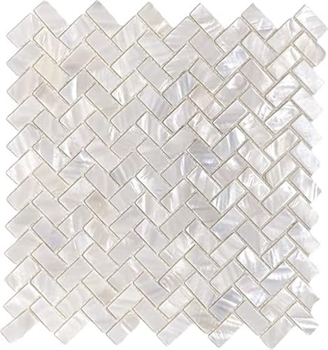 Azulejo de mosaico de concha de espiga de nácar para salpicaduras de cocina, paredes de baño, spas, piscinas