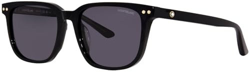 Montblanc Sport Mb0258sa-001 55 Sunglass Man Recycled AC Sonnenbrille, Black (schwarz)