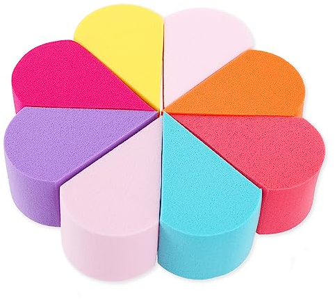 Sibba Lot de 8 Pinceaux éponge de Maquillage pour Fond de Teint Maquillage Du Visage Nez des Yeux Contours Bouffées Couverture Estompage Correcteur Surligneur CréAtions Ensemble D'outils Cosmétiques