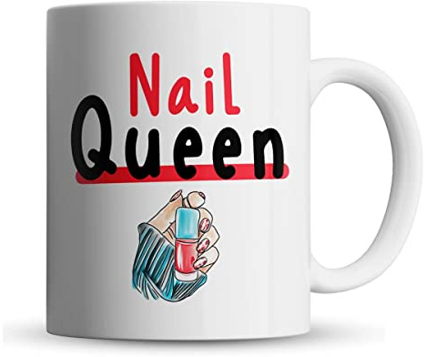 Inky Penguin - Nail Queen - Beautician, Technician Gift Mug, Ceramic, 11fl. oz.