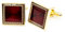Ruyosn Manschettenknöpfe Herren, Cufflink Manschette Link für Hemd, Manschettenknöpfe Hochzeit Business Party Quadrat Rot