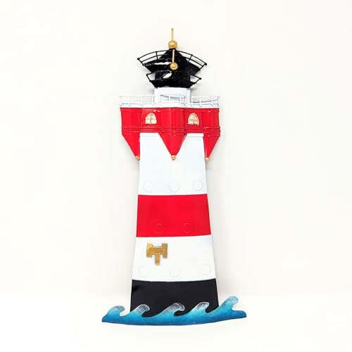 THOKUTOYS Wanddeko - Leuchtturm Roter Sand, 30 cm