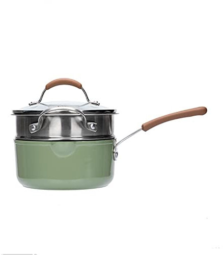 Kochen von Maifan-Stein-Milchtopf, Braten und Kochen eines kleinen Milchtopfs, Kochtopf, Instant-Nudeltopf, Suppentopf, Wok-Bratpfanne, Bratpfanne mit Deckel, Edelstahl-Dampfgarer, 20 cm Bratpfanne