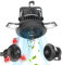 Qoosea Solaire Ventilateur de Camping Portable Léger Ventilateur de Camping avec Ventilateur de Tente Rechargeable pour Tente Ventilateur Solaire avec Crochet de Suspension Ventilateur de bureau USB
