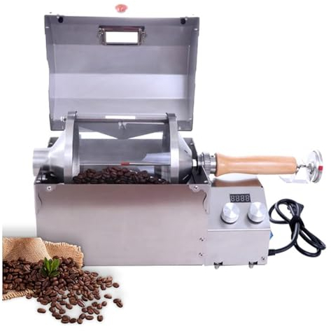 Tostatrice Per Caffè Completamente Automatica, Tostatrice Per Chicchi Di Caffè A Tamburo Da 300 G, Tostatrice Per Chicchi Di Caffè Professionale Da 1200 W Per La Cucina Di Casa Del Ristorante, Per Cu