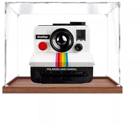 Scatola esposizione in acrilico 21345 Modello Polaroid fotocamera,scatola per esposizione protettiva e antipolvere modello regalo,vetrina trasparente(solo scatola per esposizione)(3MM)
