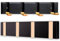 EVESONA Porte-Manteau Mural avec 4 Crochets Rétractables en Métal Doré - Design Moderne et Épuré, Installation Facile, Solution de Rangement Idéale pour Manteaux, Chapeaux et Sacs - Noir et Or