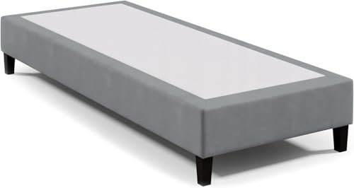 Best For Home Hotelbett Boxspringbett Bettgestell Boxspringgestell 100x200 cm Grau Boxspring Rahmen ohne Matratze