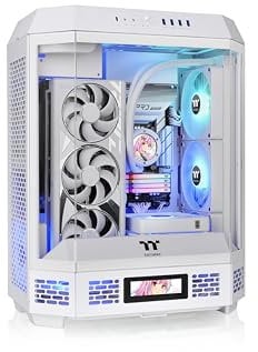Thermaltake The Tower 600 Snow Mid-Tower ATX Case; 3 Tempered Glass Panels; Hidden-Connector Motherboard Support; Rotational PCI-e Slots; CA-1Z1-00M6WN-00; 3 Year Warranty