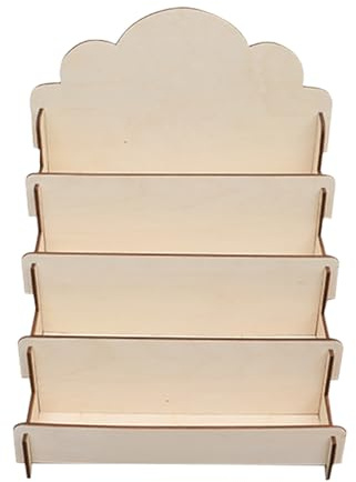 Dranng Présentoir Pour Cartes De Vœux | Présentoir En Bois À 4 Niveaux – Grand Espace De Présentation Pour Organiser Des Autocollants, Des Photos, Des Cartes Postales