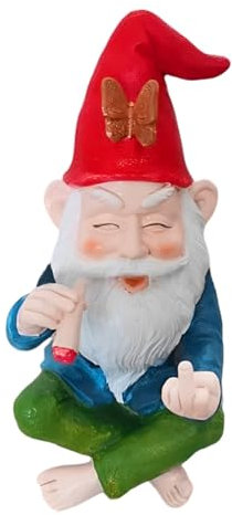 Nain De Jardin, Statue De Nain De Jardin Humour Exterieur Nain de Jardin Décoratif pour L'extérieur Statue de GNOME Nains de Jardin en Résine Sculpture Jardin pour L'intérieur Ou L'extérieur