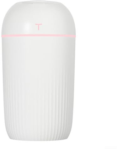 Essential Oil Diffuser Portable Mini Humidifier, 420ML USB Personal Desktop Humidifier with Night Light, Auto-Off, Suitable for Home, Office, Baby Room, Car(White)
