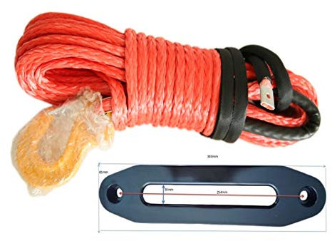 Windenseil, 12mm * 30m Red Synthetic Seilwinde Seil Add 12000lbs, Boot Winch-Kabel,Sicherer und langlebiger