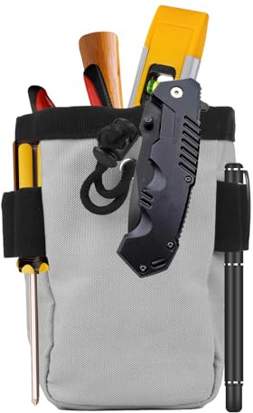 Small Tool Pouch With Clip Belt, Nail Pouch Utility Belt Work Pouches for Tools Heavy Duty Electrician Waist Work for Technicians