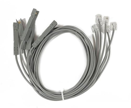 Lot de 5 connecteurs RJ11 RJ45 vers cordon 110 pour test vocal téléphonique 2 fils 1 m
