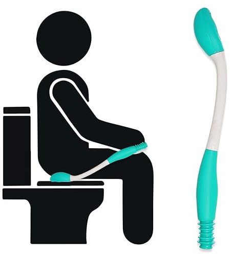 Bum Wiper– Bottom Wiper Toilet Aid – Long Handle Bum Cleaner & Wiper – Toilet Aids for Wiping Bottom, Elderly, Overweight, Pregnant, Disabled, Post Surgery Recover