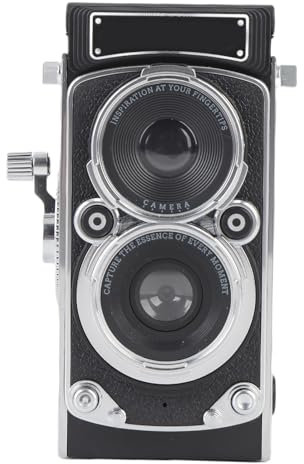 Vintage Digital Camera, Portable TLR Style Retro Point and Shoot Camera for Beginners Teens, 12MP 1080P, Auto Focus (64GB)