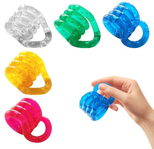 Fidget Toy,5 Stück Tangle Autismus Spielzeug,Fidget Toys Set,Stim Toys zur Stressabbau,Twister,Tangle Autismus Spielzeug,Hilfsmittel Hand-Augen-Koordination Und Autismus für Kinder Sensory Stimming