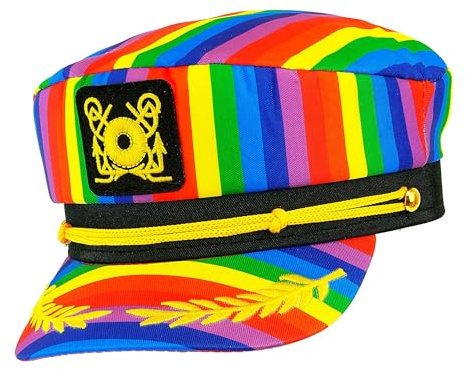 W WIDMANN MILANO Party Fashion - Regenbogen Hut, Kostüm Accessoire, Mütze für Damen & Herren, Pride, Karneval & Festival