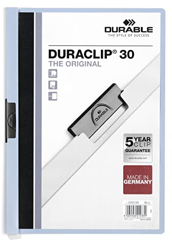 Durable 2200-06 Klemmappe DURACLIP 30 A4 blau