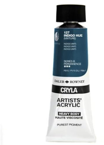Daler-Rowney Cryla Acrylic 75 ml Indigo Hue, Professional Artists