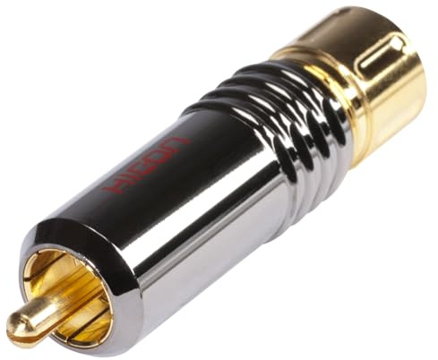 HICON HI-CM18 RCA Cinch-Stecker Press-Spangen-Verriegelung rot | HI-CM18-RED