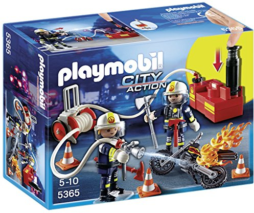 Playmobil 5365 Firefighters with Water Pump, Fun Imaginative Role-Play, PlaySets Suitable for Children Ages 4+