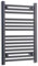 600mm Wide Black Heated Towel Rail Radiator Flat Ladder for Stylish Bathroom (600 x 800 mm)