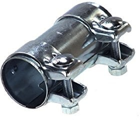 Exhaust Pipe Connector Steel Tube Clamp with Screws Adapter Sleeve Joint Coupler (55mmx59.5mm-80mm)